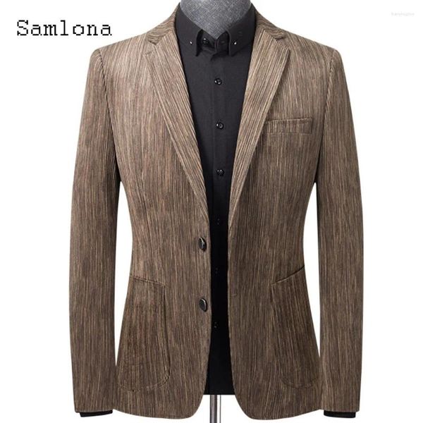 Abiti da uomo Taglie forti Uomo Elegante Blazer da cerimonia formale per feste Stile europeo 2024 Primavera Classico Giacche di base Blazer minimalista Capispalla