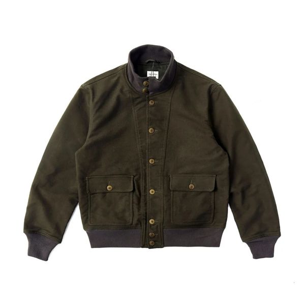 Мужская куртка MA-1, короткая однобортная куртка из чистого хлопка в стиле милитари, мужская винтажная одежда 240103
