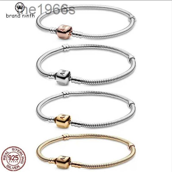 925 Silber für Charms Schmuck Perlen Anhänger DIY klassisches Armband Roségold Eimerverschluss 5VEI