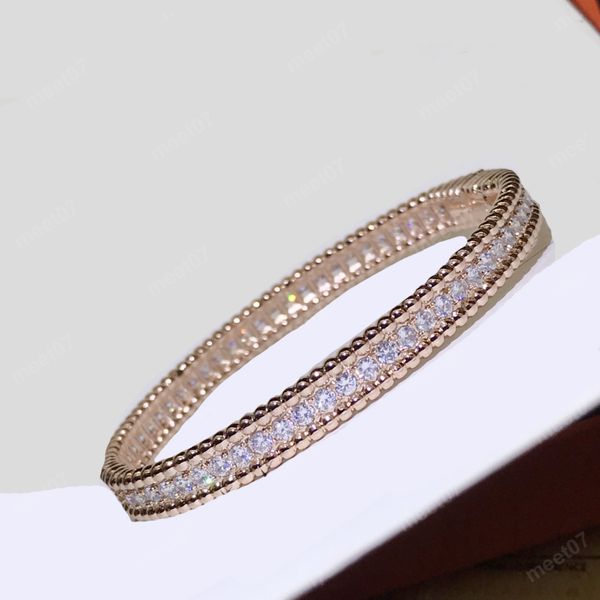 Heiße schmale Klee Diamant Armreifen Designer angelendet Armband All Diamond Armreifen