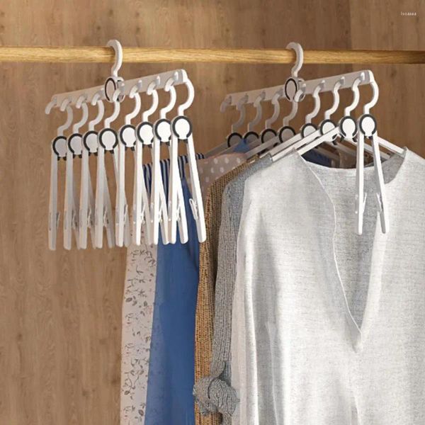 Kleiderbügel, faltbarer Kleiderbügel, tragbar, zusammenklappbar, für Reisen, mit rutschfesten Design-Clips für Wäscheständer