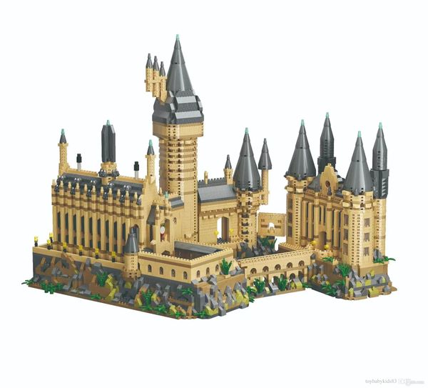 Kit Lepin Toys Ceramica Assemblaggio Harrys Potter Castle University Set di mattoni Arredamento per la casa Regali di Natale