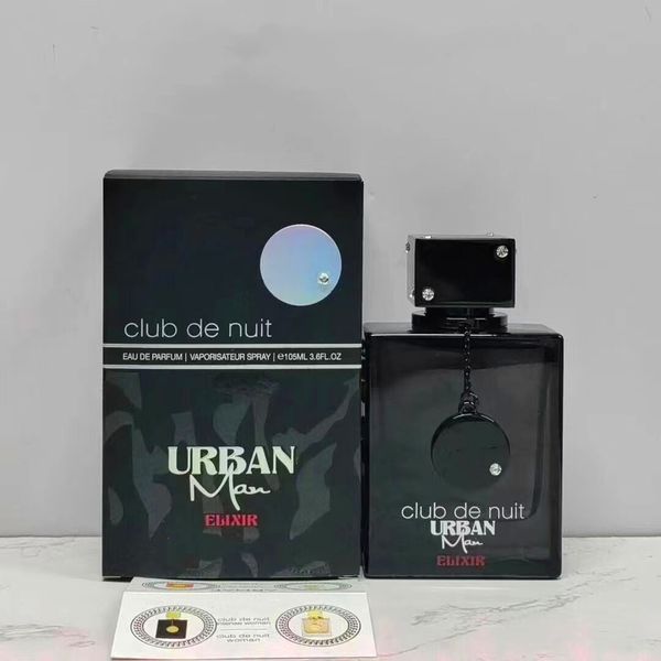 105ml Club de Nuit URBAN Man Perfume Vaporisateur Spray Homens Fragrância Eau De Parfum 3.6FL.OZ cheiro de longa duração e Mulheres Colônia Spray de alta qualidade