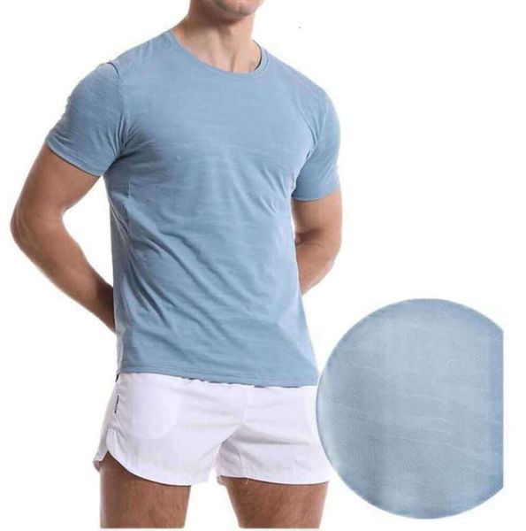 LL Outdoor Herren-T-Shirt, Herren-Yoga-Outfit, schnell trocknend, schweißableitend, sportlich, kurzes Oberteil, kurzärmelig, für Fitness, modische Kleidung3461