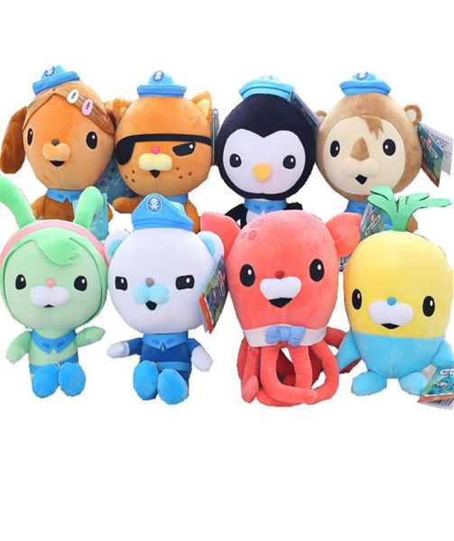 25 cm Octonauts Brinquedos de Pelúcia Capitão Cracas Kwazii Peso Shellington Dashi Brinquedos de Pelúcia Bonecos Figura de Ação Macio Crianças Brinquedo Presentes Y201353962