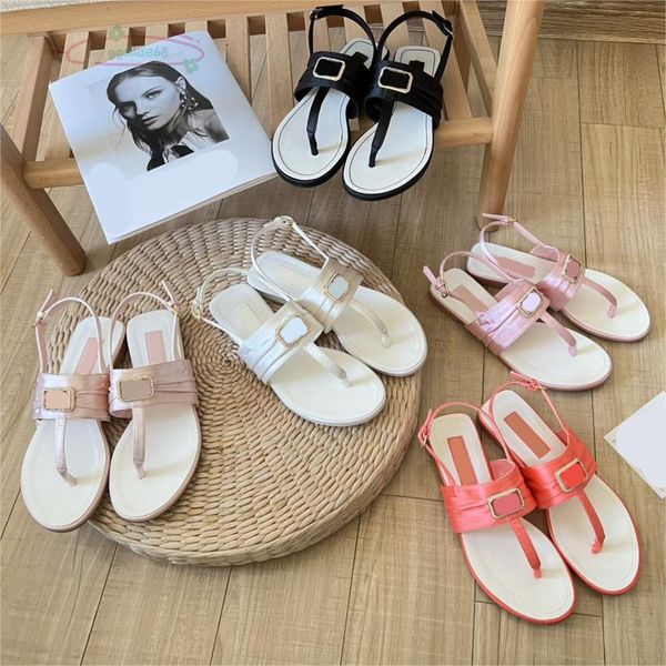 Designer-Damen-Sandalen, Flip-Flop, Luxus-Miller-Schuhe, Band-Strass-Folien, Silber-Schwarz-Leder-Marken-Loafer-Sandale, berühmte Hausschuhe