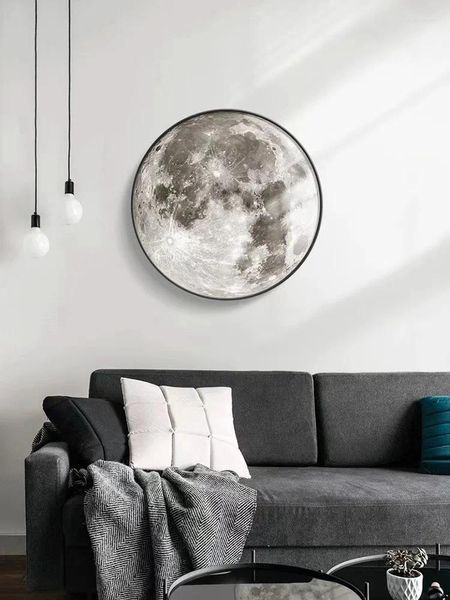 Duvar lambası Modern LED Moon Yatak Odası Arka Plan Ev Dekorasyon Sanat Tasarımı Kapalı Aydınlatma Koridoru Başucu Lusters