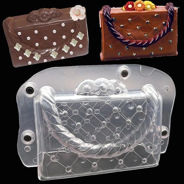 Backformen Große Größe 3D DIY Handgemachte Kuchen Dame Tasche Schokoladenform Kunststoff Polycarbonat Dekorieren Werkzeuge mit Magnet