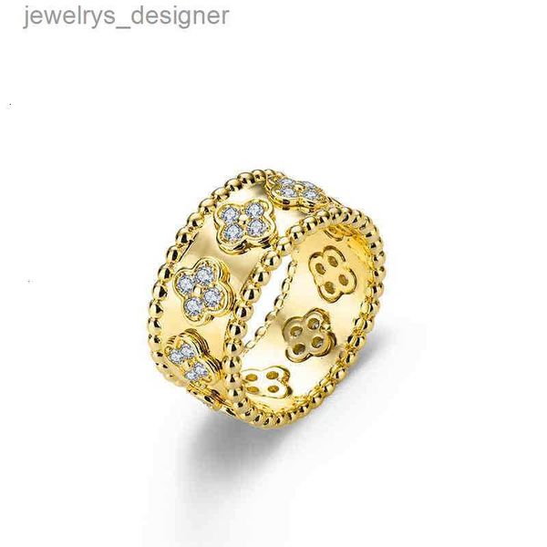 Дизайнерское кольцо Love с четырьмя листами клевера, кольца-калейдоскопы для женщин, 18-каратное золото, серебро, бриллианты, роскошные кольца для ногтей, украшения для вечеринок на день Святого Валентина