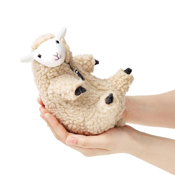 Куклы плюшевые куклы 16 см милая овца кукла альпака мягкая плюшевая игрушка со съемной одеждой имитация сна ягненка успокаивающая плюшевая кукла дети