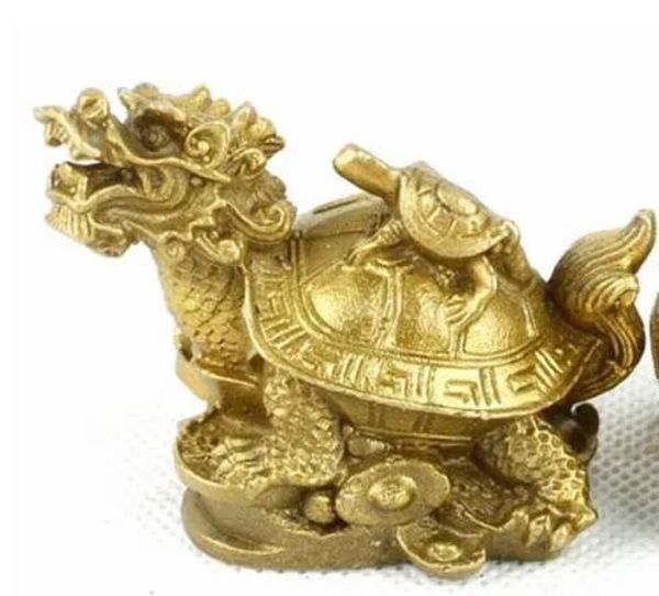 Artesanato Good Pure Brass Dragon Turtle Dominou Artigos de mobiliário Mascote