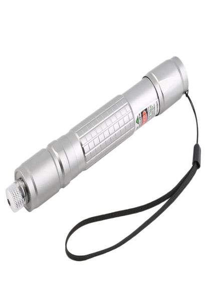 Новое поступление, профессиональная водонепроницаемая лазерная указка с зеленым светом, ручка с серебристым и черным корпусом, чем SD 303, лазерный видимый луч whol5559640