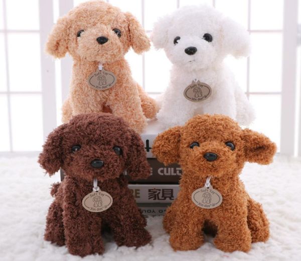 20 cm küçük köpek doldurulmuş peluş köpekler oyuncak beyaz turuncu kahverengi açık kahverengi bebekler bebek çocuk oyuncaklar çocuklar için doğum günü partisi hediyeler2119776