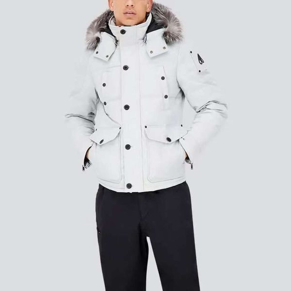 Moo k jaqueta masculina parka inverno à prova d' água casaco de pato branco capa de penas de ganso moda masculina e feminina casais casual casaco de tesoura