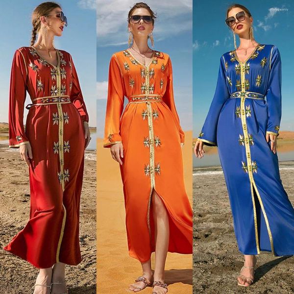 Abbigliamento etnico Abaya Dubai Turchia Caftano musulmano Marocain Abito da sera da sera Islam Abiti da sposa per le donne Robe Longue Femme Kaftan