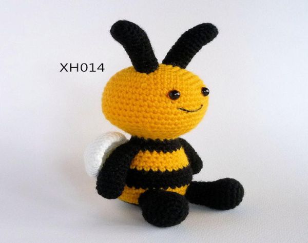 Amigurumi tığ işi oyuncak arı peluş arı bumble tığ işi oyuncak yumuşak doldurulmuş oyuncak softie tığ işi 6917305