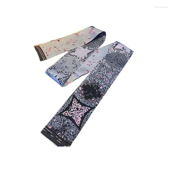 Lenços lenço de seda designer design moda carta bolsa lenço gravata material senhora dia dos namorados presente