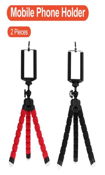 3 col Flexibler Stativhalter für Handy-Autokamera Universal Mini Octopus Schwammständer Halterung Selfie Einbeinstativhalterung mit Clip 4068373