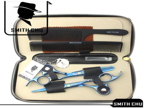 60inch Smith Chu Makas Profesyonel Saç Makas Kesim İnce Makasları Salon Jilet Kuaförlük Kuafat Seti Case8088410