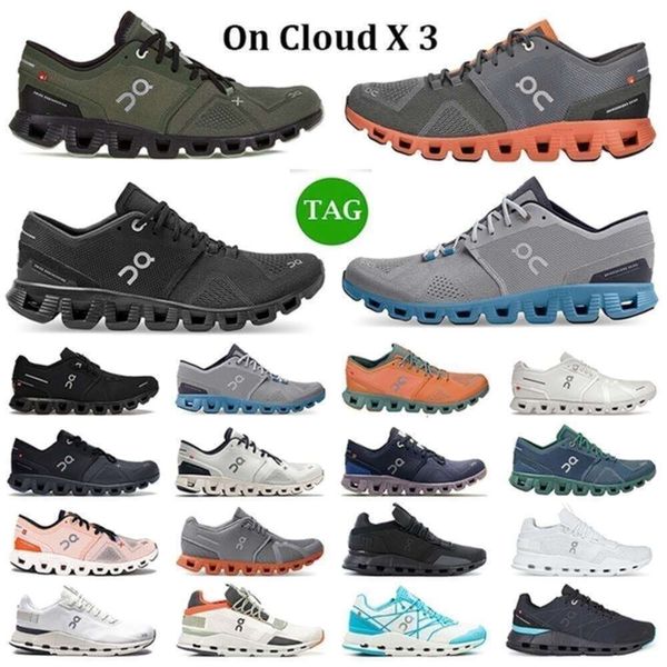 Outdoor-Schuhe Oncloud Shoes Designer on x 3 Cloudnova Form Running Shoes Men Triple Black White Rock Grey Blue Tide Olive Reseda Mens Trainers Outdoor Snea