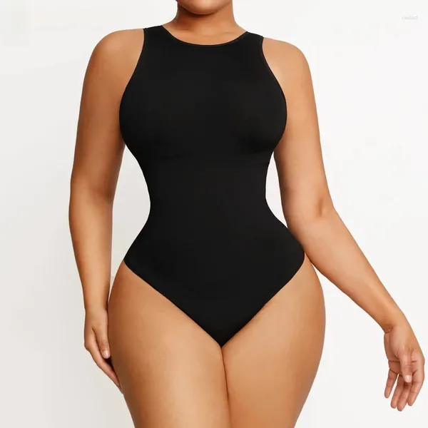 Body modellante da donna per donna Tummy Control Shapewear Top scollato Abbigliamento Body Sculpting senza soluzione di continuità Corsetto collo alto Faja