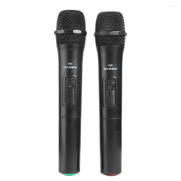 Microfones 2 pcs Smart 20m Transmissão Distância Handheld Karaoke Mic Speaker Universal Microfone Sem Fio para Casamento DJ Party