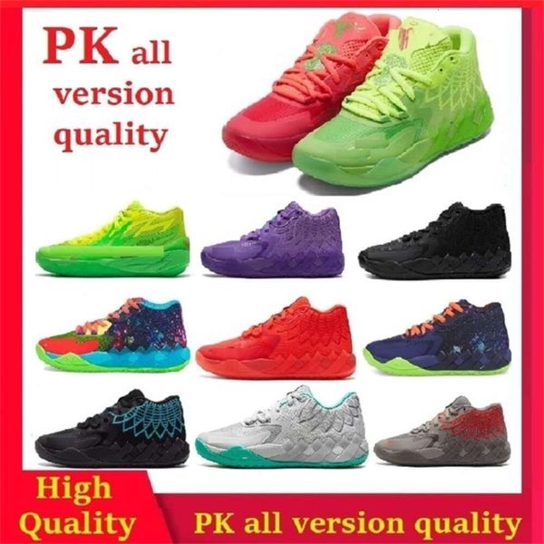 Com Box Lamelo Ball Basketball Shoes MB 1 Rick e Mens Queen City Basquete MB1 Crianças Sapatilhas Iridescent Dreams Low Running MB 2 UFO Buzz City Grade School T