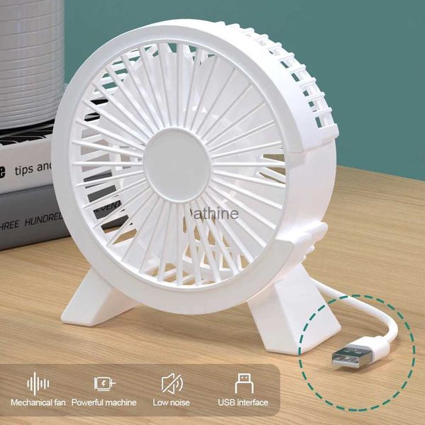 Ventilatori elettrici Ventilatore elettrico portatile da 4 pollici Ingresso USB Ventilatore da tavolo Mini ventilatore da tavolo Raffreddatore d'aria muto estivo Connessione PC per Home Office School YQ240104