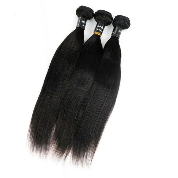 Wefts atacado não processado virgem brasileiro pacotes de cabelo reto onda do corpo sedoso macio cabelo humano tece extensões