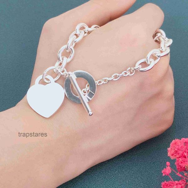 Bracciale classico 925 inciso cuore grossolano designer classico per uomini e donne alta qualità oro 18 carati Ot gioielli regalo di festa CEGY FCBQ FCBQ 7RNA M8P1 M8P1