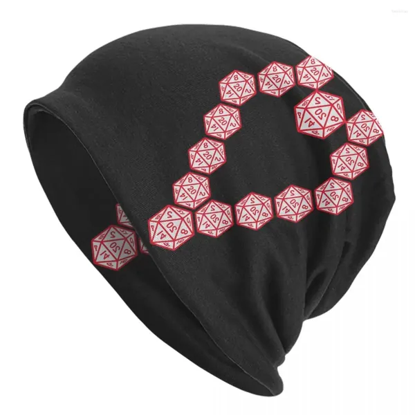 Berretti Cappelli a cuffia Cappello lavorato a maglia da sole per uomo adulto La scienza dei dadi a 20 facce Ottima idea regalo Grafica Maglia unisex