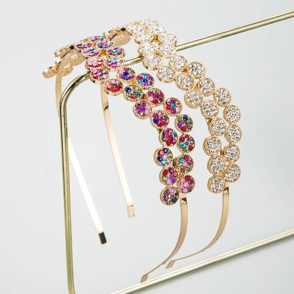 Koreanisches Kristall-Stirnband für Frauen, glänzend, mit Diamanten besetzt, Mode, Party, exquisites französisches Haarband, Zöpfe, Haar-Accessoires