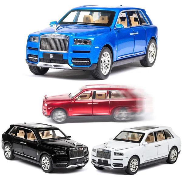 Carros Diecast Modelo 1 24 Rolls Royce Cullinan Carro Liga de Metal Fundido Brinquedo Infantil Presente Colecionável 230912