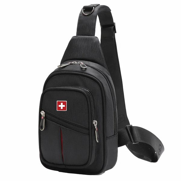 SCHWEIZER Männer Brust Taschen Outdoor Freizeit Wasserdichte Schulter Umhängetasche Große Raum männer Praktische Langlebig Sling 240104