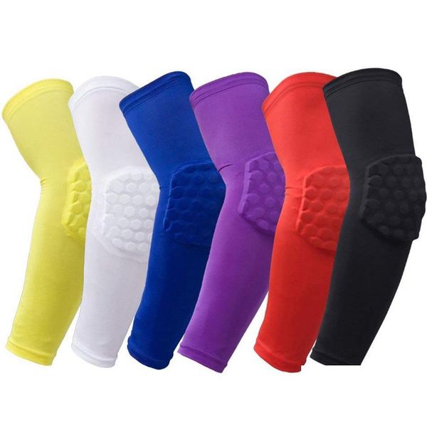 Calentadores de piernas de brazo Nido de abeja Deportes Codo Mangas de ciclismo Protección solar UV Er para golf Pesca Correr Bicicleta Fitness Drop Entrega Dhiut