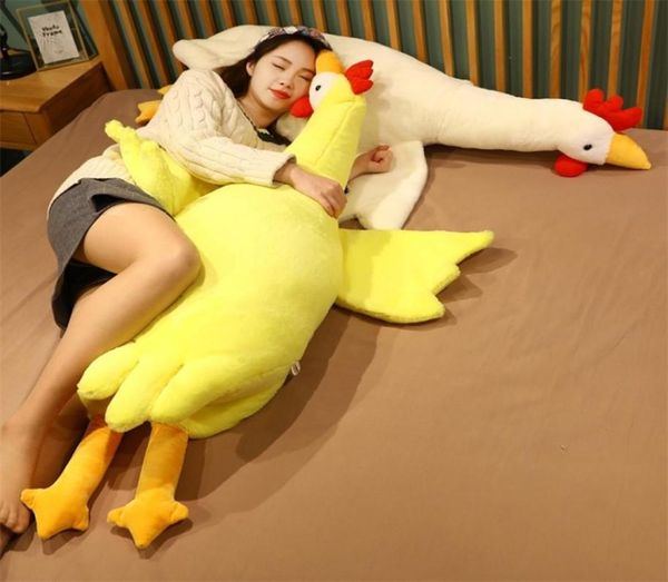 135 centimetri grande pollo peluche morbido farcito cartone animato animale pollo bambola sonno lungo cuscino cuscino fidanzati cuscino regali di compleanno 222251254