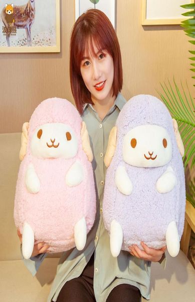 Kawaii kuzu koyun peluş oyuncaklar doldurulmuş hayvanlar bebek yastık yastık bebek çocuk çocuklar erkek kızlar yetişkinler doğum günü hediyeleri oda dekor la1224028