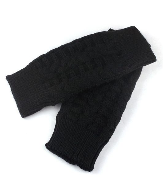 Kancoold luvas femininas moda 1 par unissex homens crochê tricô braço luvas sem dedos macio inverno quente mitten para psept19988763