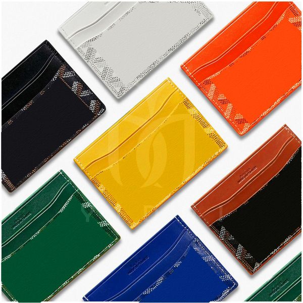 En kaliteli deri cüzdanlar go avlu tasarımcı kartları tutucu ince mini cüzdan para çantası erkekler kadın çantası lüks tasarımcı fermuar cüzdan kredi kartı çantası kutu toptan