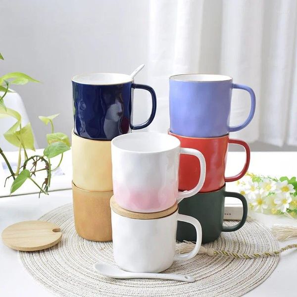 Tassen, Milchbecher, Becher für Kaffee, Macaron-Farbe, personalisierte Geschenke, gut aussehende Trinkgefäße, Porzellantassen, Kaffee-Keramik-Geschenkbar