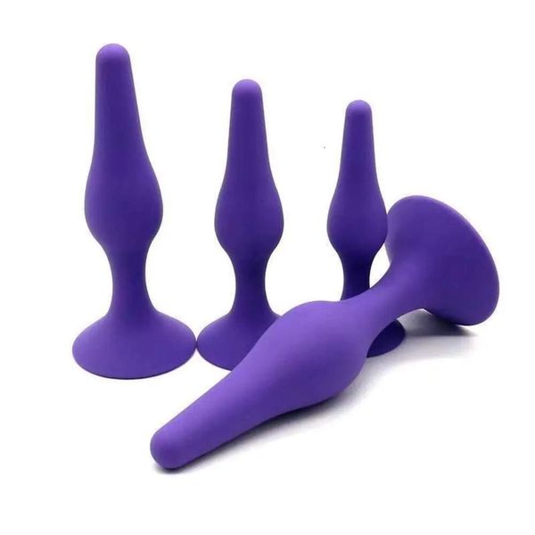 Massaggiatori S/M/L/XL Silicone Butt Plug Stimolazione dell'ano Massaggio prostatico Giocattoli per le donne Uomini Gay Dilatatore anale Prodotti del sesso X0728