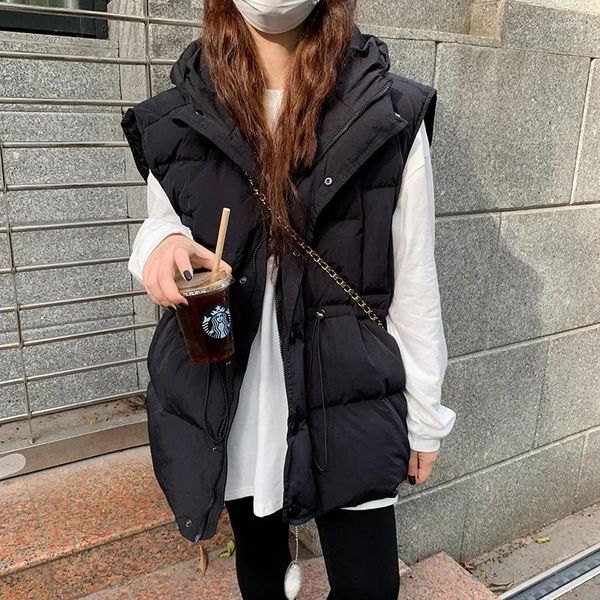 Frauen Graben Mäntel 2024 Herbst Und Winter Unten Baumwolle Weste Weibliche Student Koreanische Version Lose Schatz Tank Top Jacke