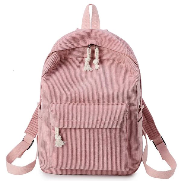 Женский рюкзак, вельветовый дизайн, школьные рюкзаки для девочек-подростков, сумка в полоску, дорожные сумки Soulder Mochila 240103