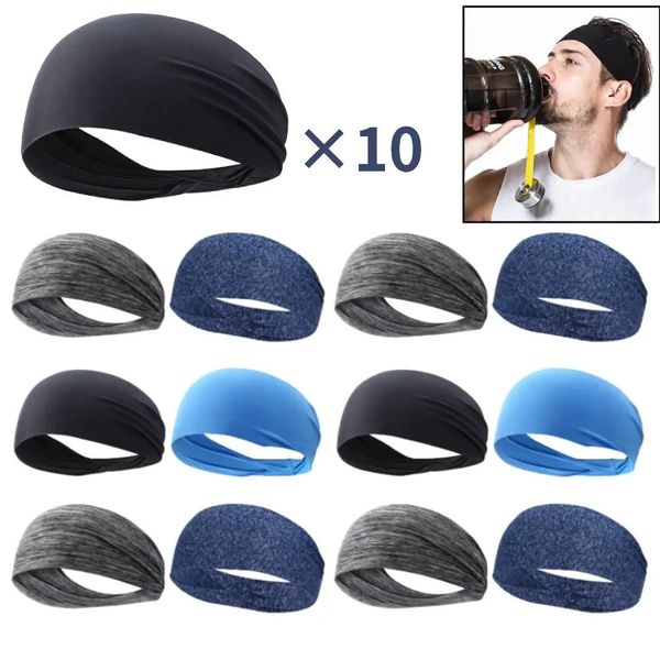 1–10 Stück ultradünnes Sport-Schweißband, atmungsaktiv, schweißabsorbierend, elastisches Schweiß-Haarband, weiches Outdoor-Sport-Yoga-Stirnband 240104