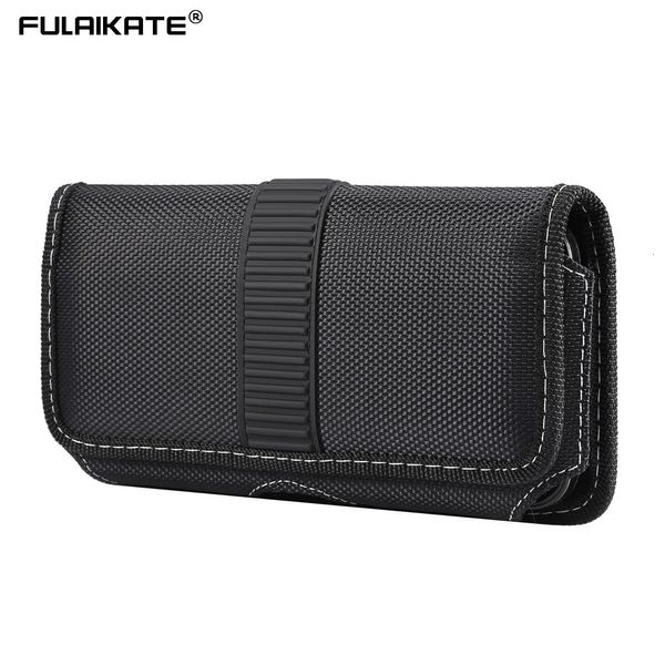 FULAIKATE 58 61 65 67 69 Bolsa de telefone horizontal para iPhone 13 Pro Max Pano durável pendurado universal bolsa de cintura masculina 240103