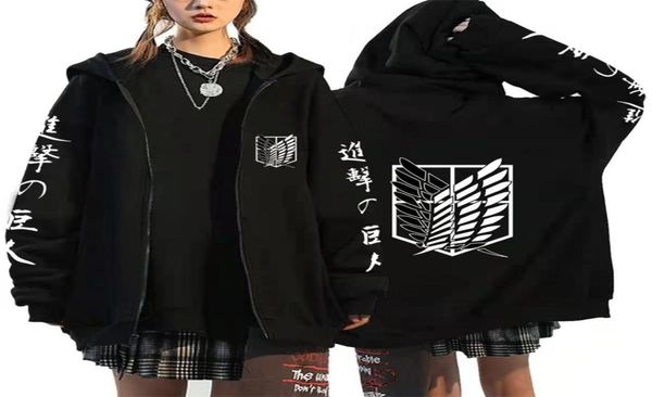 Men039s Hoodies Sweatshirts Attack on Titan Hoodie Reißverschluss Herren Sweatshirts Anime Levi Ackerman Shingeki No Kyojin Hoodie Herren Spo2217889