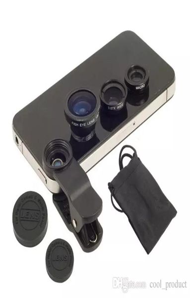 Lente ojo de pez Lentes para teléfonos móviles 3 en 1 lente de cámara macro gran angular ojo de pez para iphone X XS 8 8X 7 6s plus 5s5 xiaomi huawei 5948558