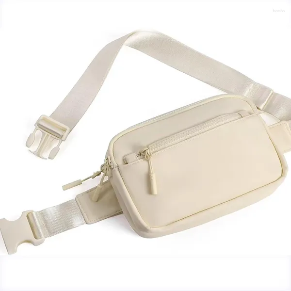 Sacos de cintura Esportes ao ar livre Correndo Nylon Bum Hip Bag Moda À Prova D 'Água Simples Casual Cinto Peito Mulheres Sling Fanny Pack