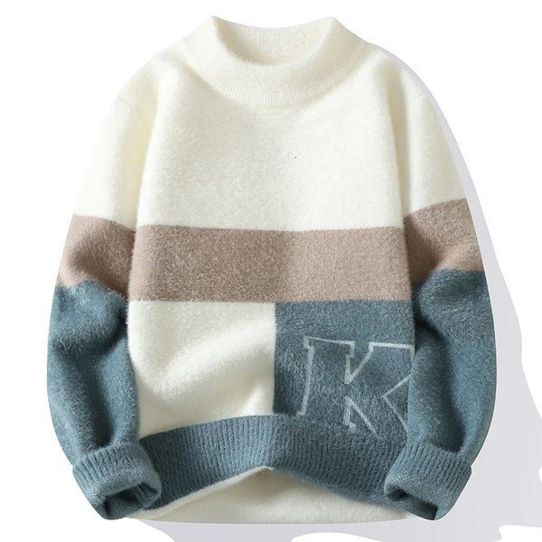 2023 inverno stile coreano addensare mens maglione caldo maglioni moda uomo pullover di lana uomo full size M3XL MY0179 240104