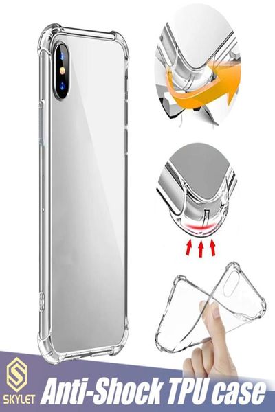 Мягкие прозрачные чехлы из ТПУ для Galaxy Note 20 S20 iPhone 14 13 12 11 PRO XR XS MAX противоударный чехол Huawei P20 Lite прозрачный Shockproo2717869